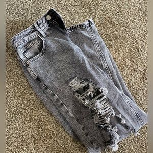 Grey wash skinny jeans